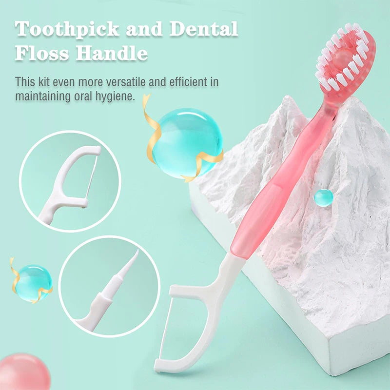 Disposable Toothbrush Flosser Combo