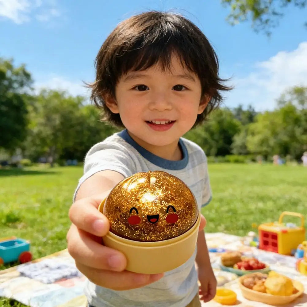 Dumpling Squeeze Toy with Bamboo Steamer