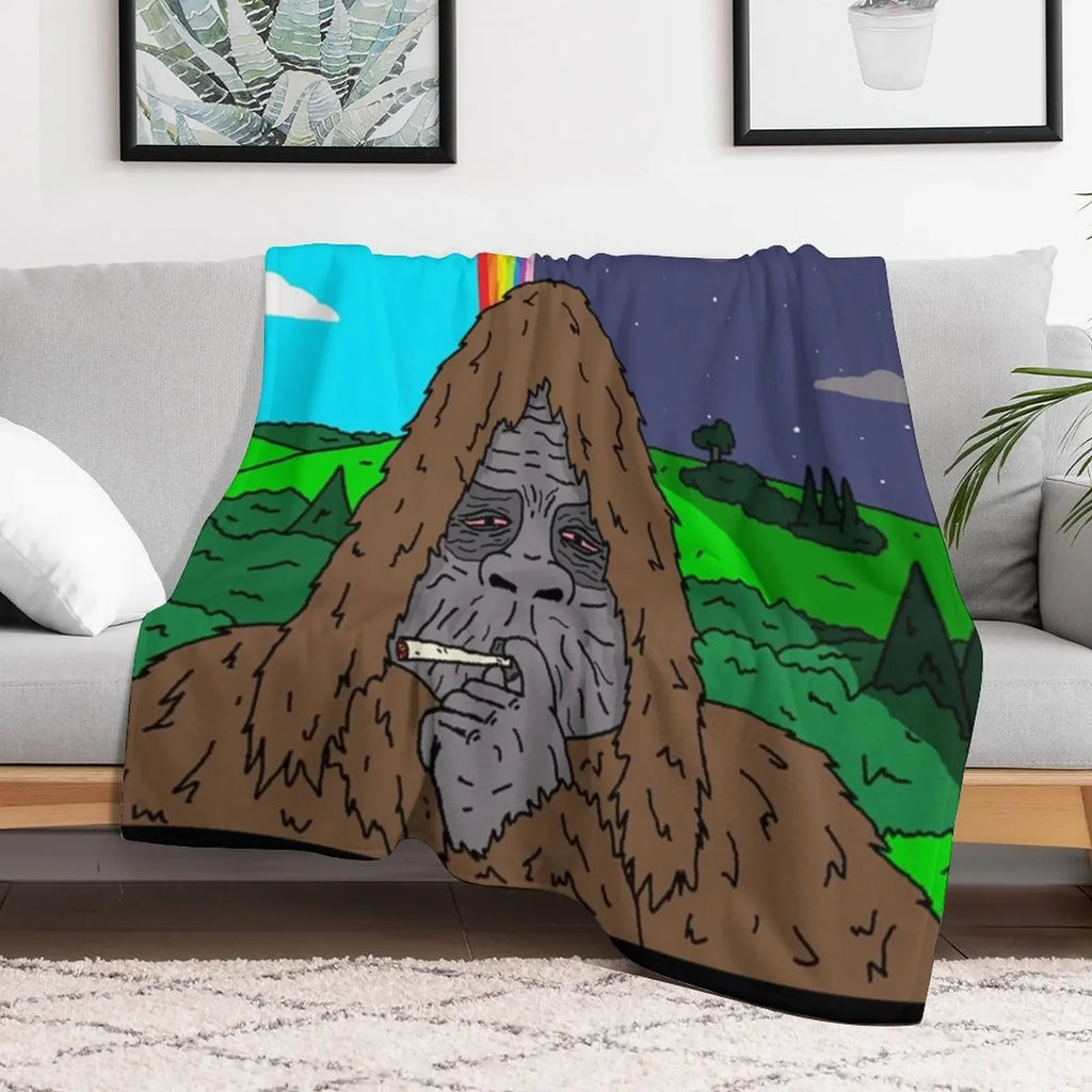 Sassy the Sasquatch Throw Blanket