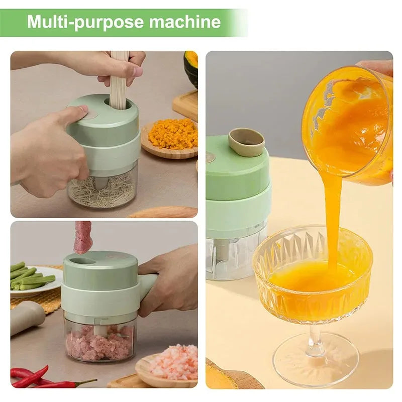 4 in 1 Handheld Electric Vegetable Cutter