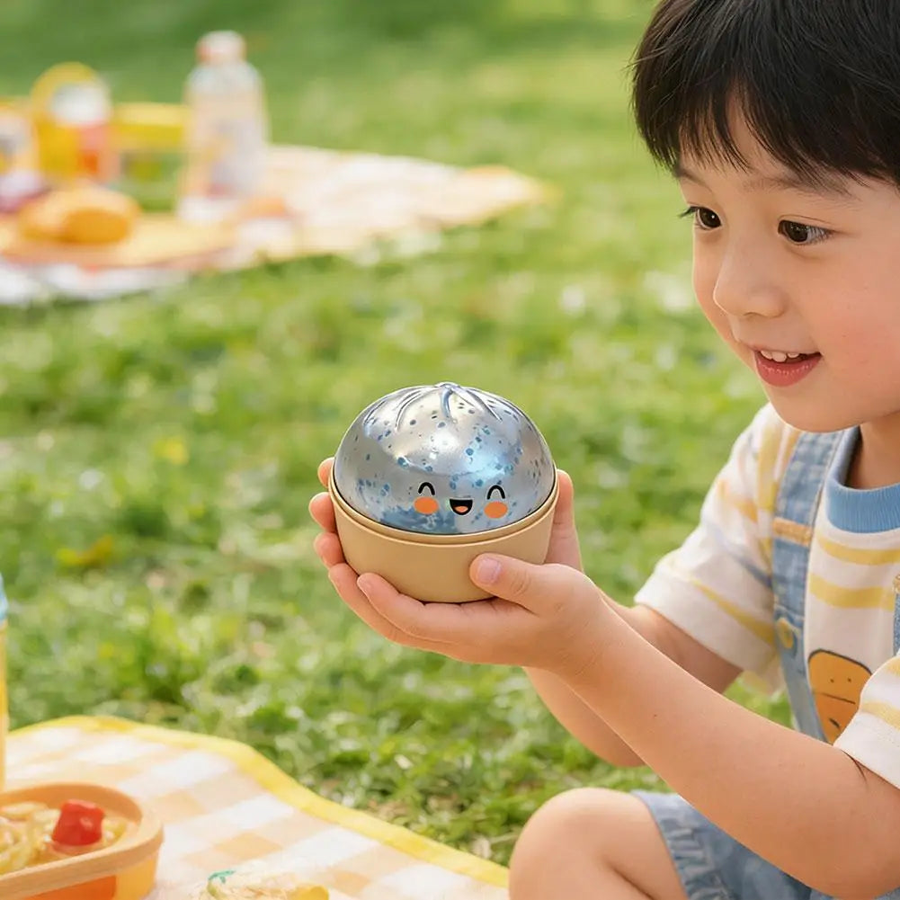Dumpling Squeeze Toy with Bamboo Steamer