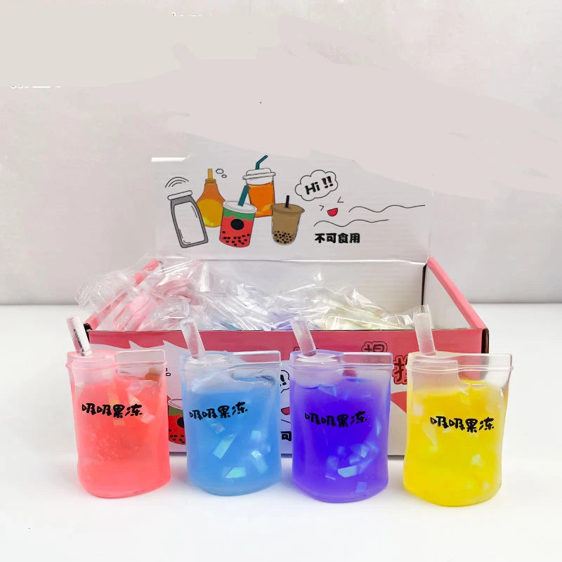 Summer Kawaii Squishy Big Milk Tea Cup