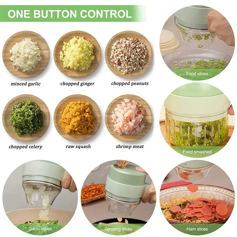 4 in 1 Handheld Electric Vegetable Cutter