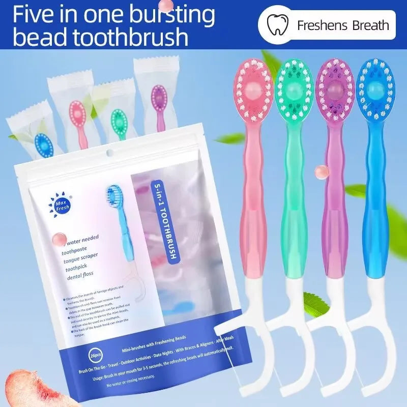 Disposable Toothbrush Flosser Combo