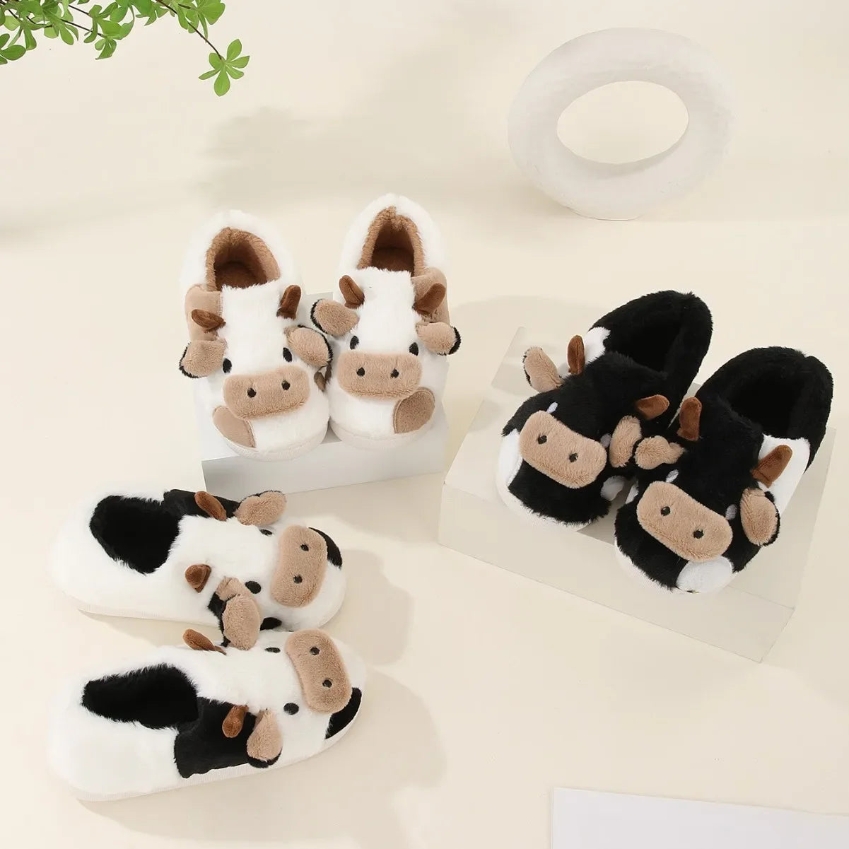 Cute Cow Slippers