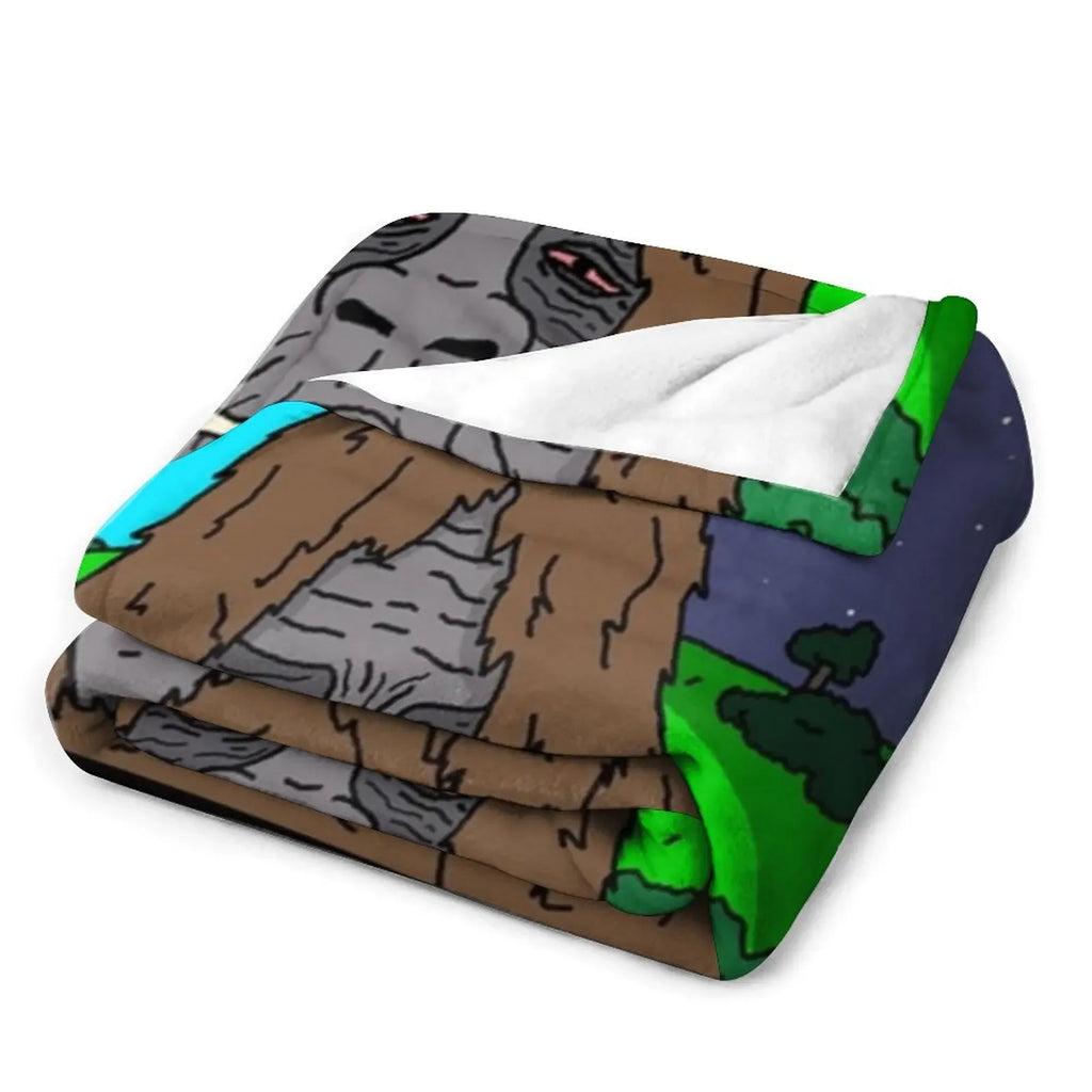 Sassy the Sasquatch Throw Blanket