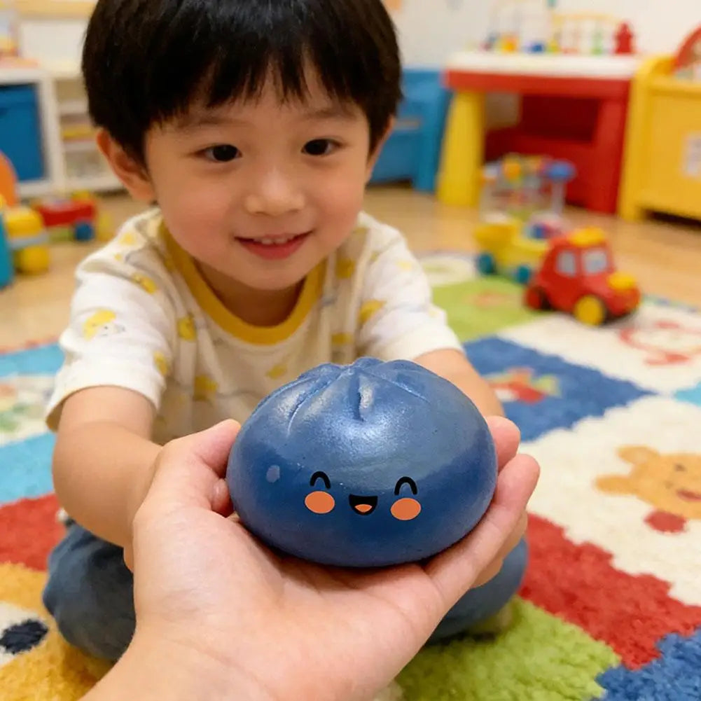 Dumpling Squeeze Toy with Bamboo Steamer