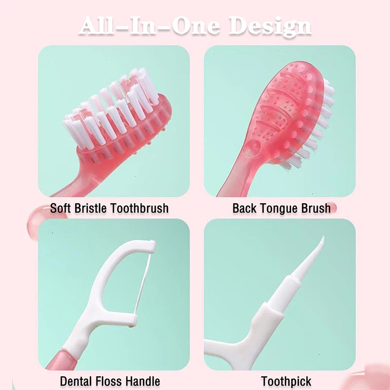 Disposable Toothbrush Flosser Combo