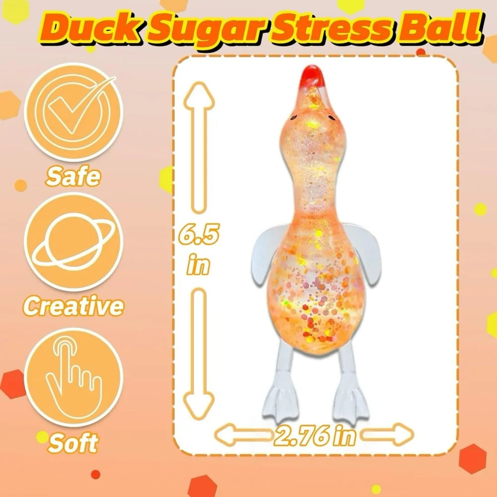 Squishy Glitter Laying Duck