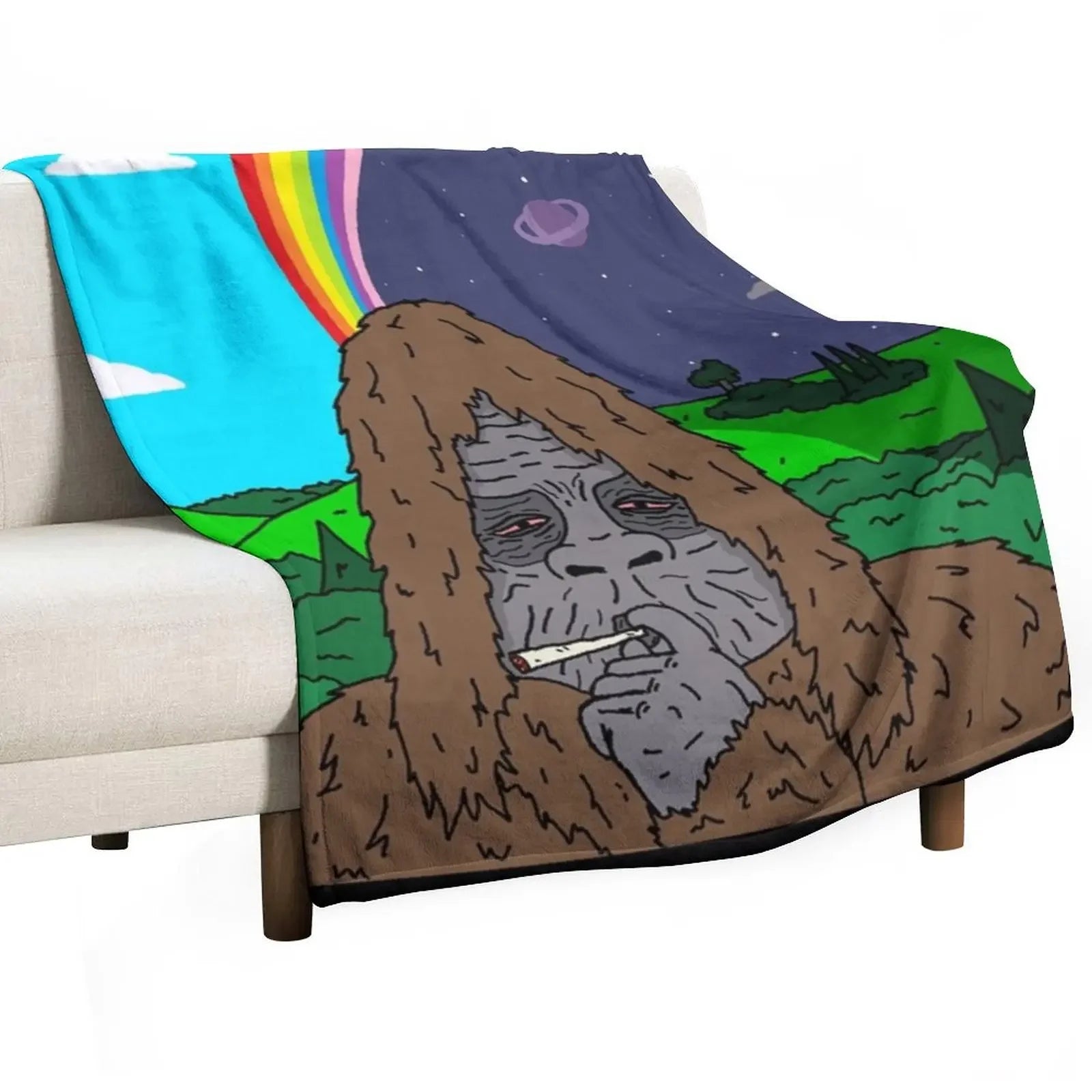 Sassy the Sasquatch Throw Blanket