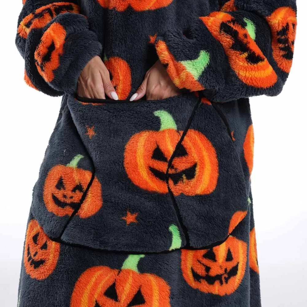 Wearable Blanket Hoodie with Sleeves