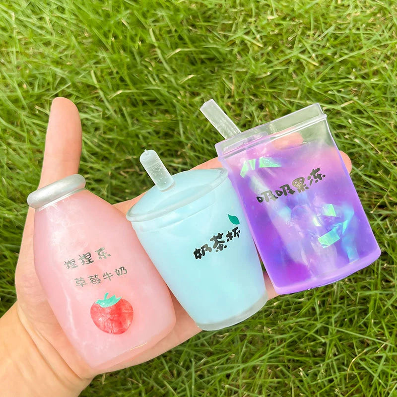 Summer Kawaii Squishy Big Milk Tea Cup