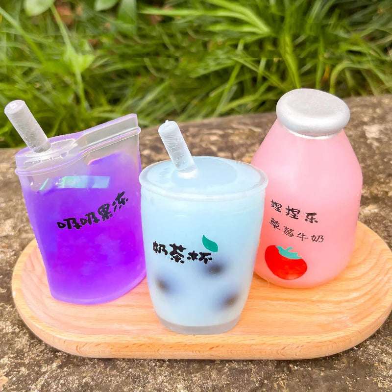 Summer Kawaii Squishy Big Milk Tea Cup