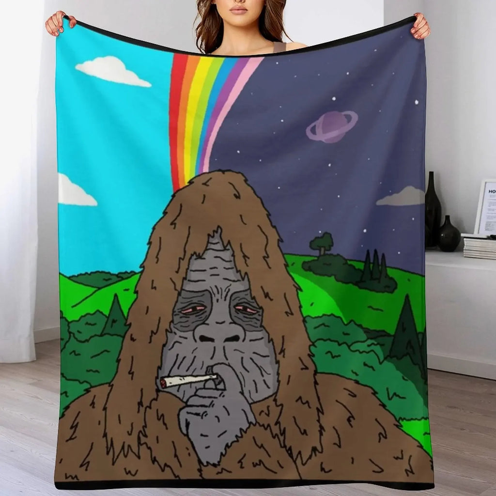 Sassy the Sasquatch Throw Blanket