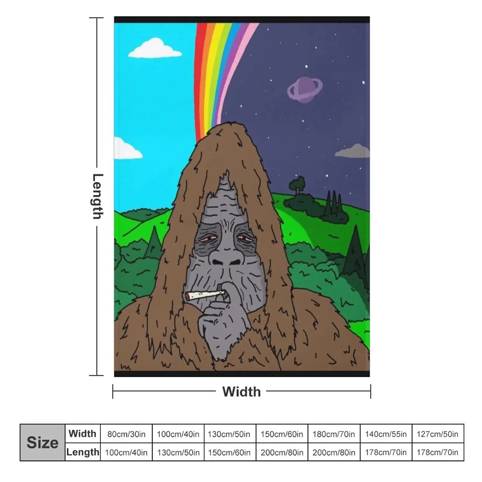 Sassy the Sasquatch Throw Blanket